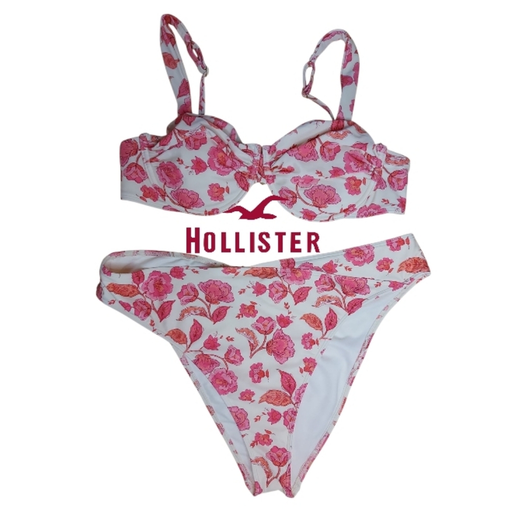 Hollister Pretty Pink Floral Plus Size Bikini Set